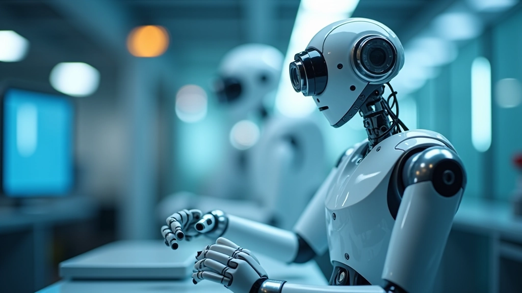 Sistema di visione artificiale integrato su braccio robotico con telecamere 3D e processori AI per riconoscimento real-time