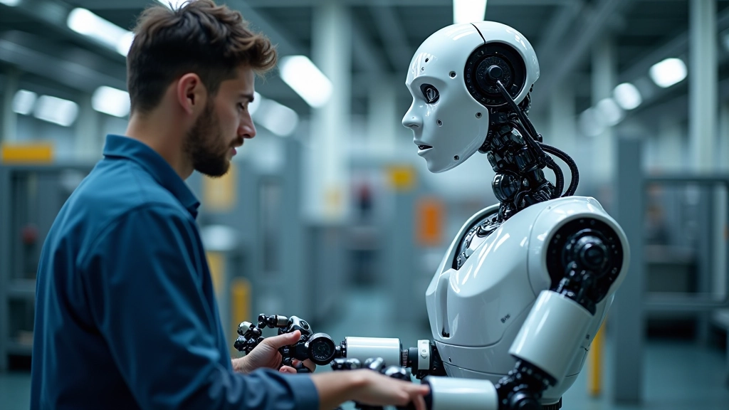 Operatore che programma il sistema robotico